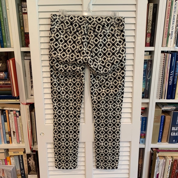 J. Crew Black and White Geometric Print Toothpick Jeans - Picture 5 of 11